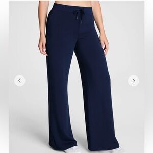 SPANX Navy Wide-Leg Pants